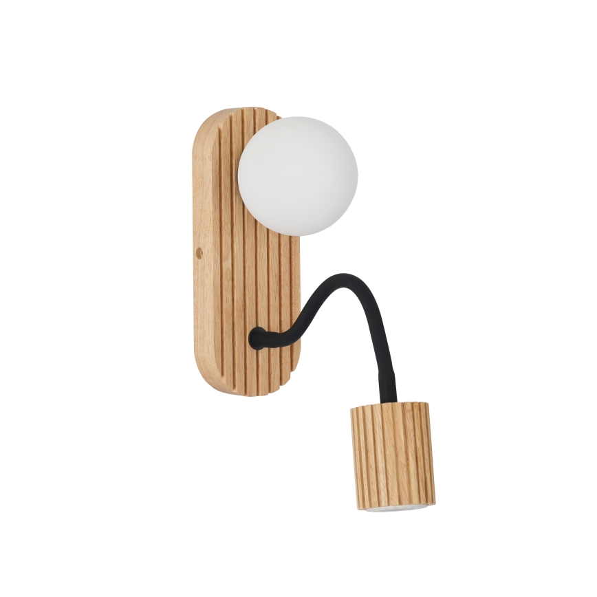 Brilagi - MODERN WOOD Wall Lamp 1xG9/5W/230V + 1xGU10/8W Rubberwood