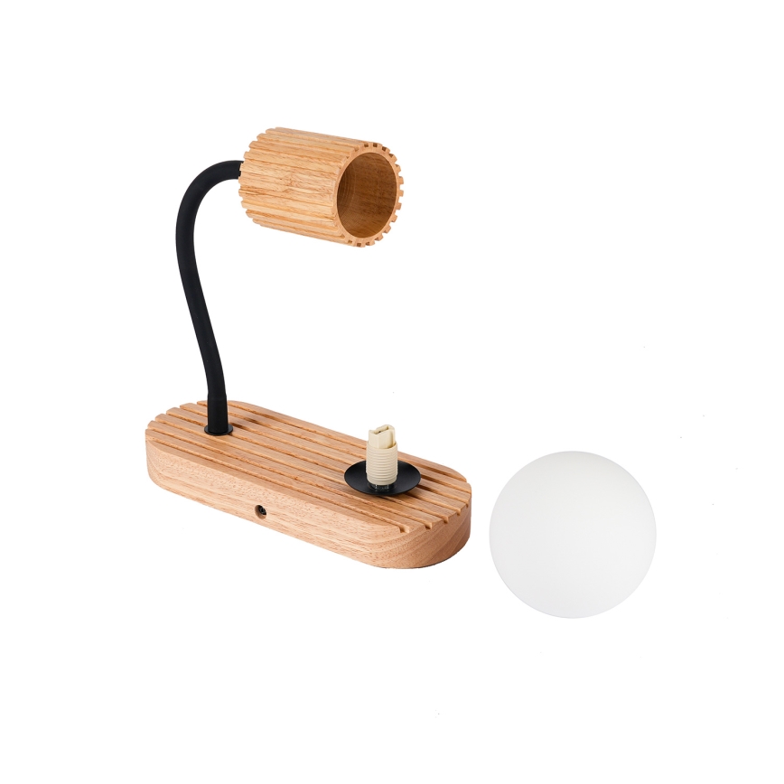 Brilagi - MODERN WOOD Wall Lamp 1xG9/5W/230V + 1xGU10/8W Rubberwood