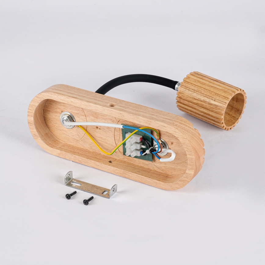 Brilagi - MODERN WOOD Wall Lamp 1xG9/5W/230V + 1xGU10/8W Rubberwood