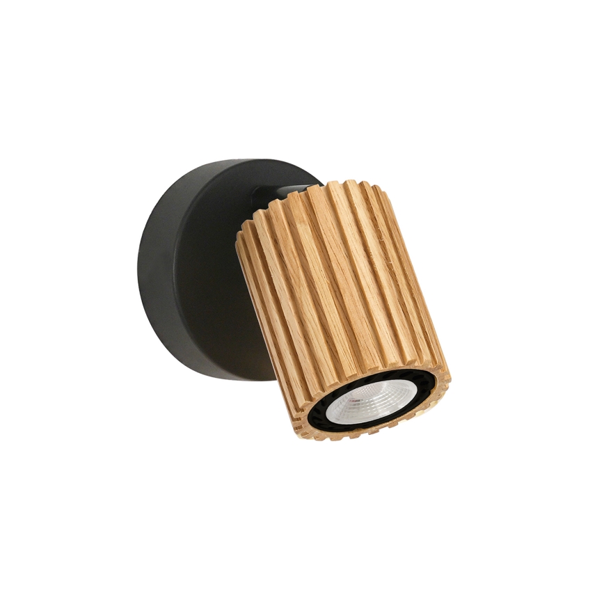 Brilagi - MODERN WOOD Wall-mounted spotlight 1xGU10/8W/230V rubberwood/black