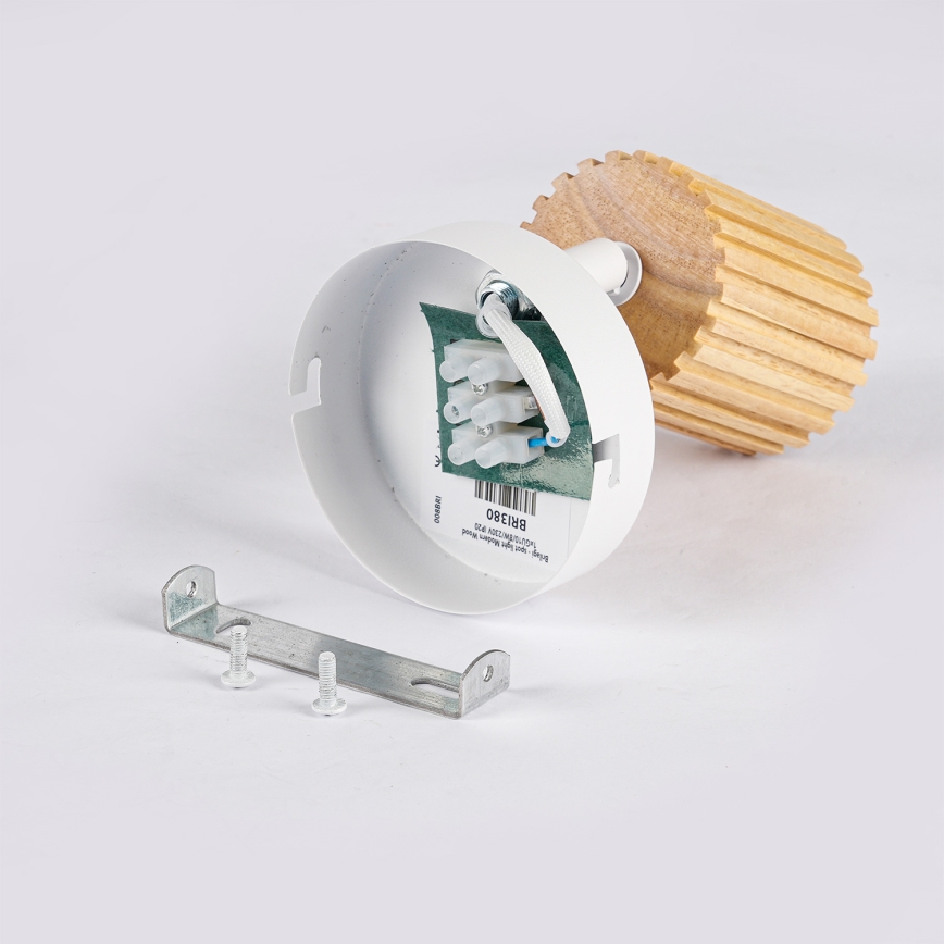 Brilagi - MODERN WOOD Wall-mounted spotlight 1xGU10/8W/230V wood/white