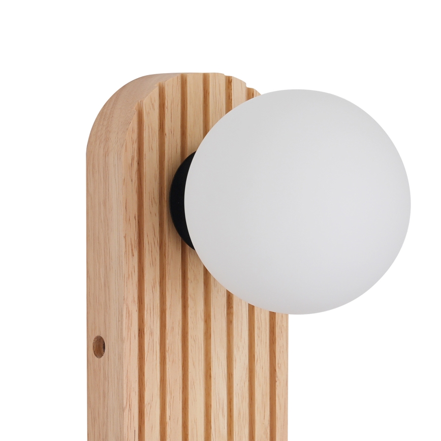 Brilagi - Wall-mounted spotlight MODERN WOOD 1xG9/5W/230V + 1xGU10/8W rubberwood