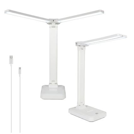BRILAGI - MODO DUO Dimmable LED Desk Lamp LED/8W/5V 3000/4000/6500K White