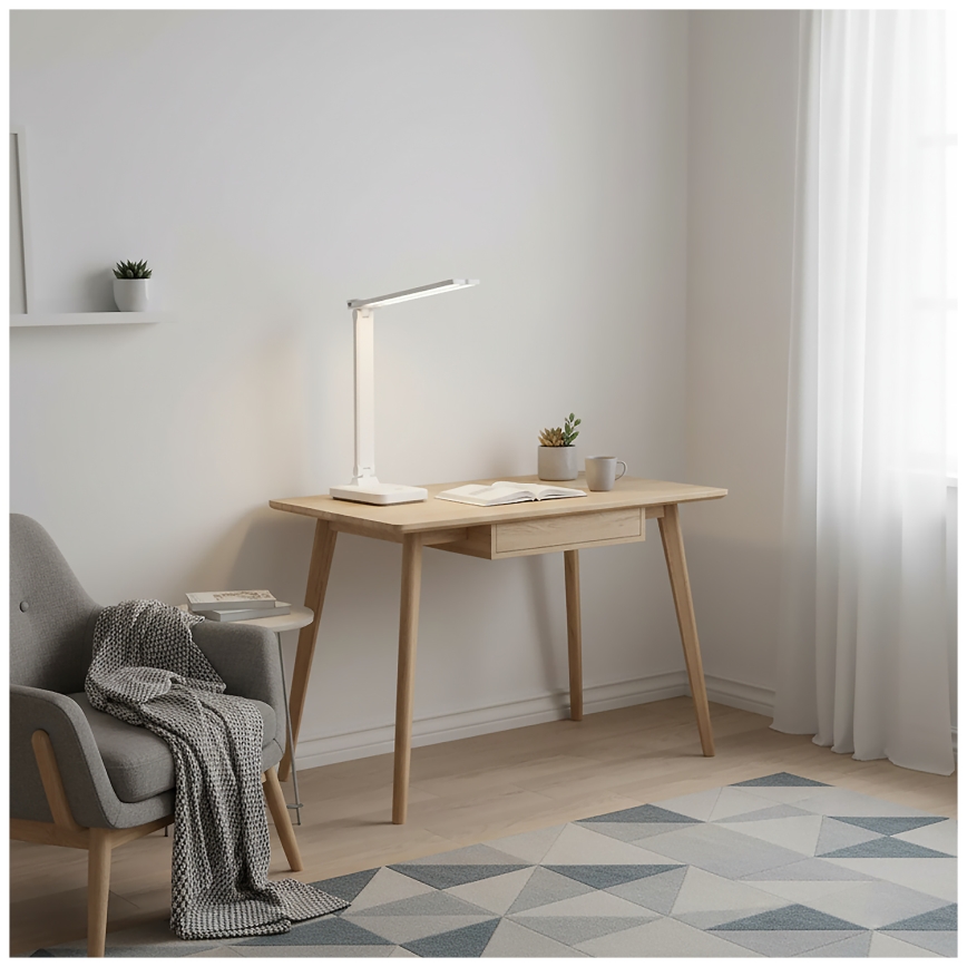 BRILAGI - MODO DUO Dimmable LED Desk Lamp LED/8W/5V 3000/4000/6500K White