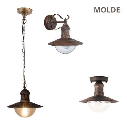 Brilagi - MOLDE Outdoor Pendant Light 1xE27/60W IP44 Bronze/Patina