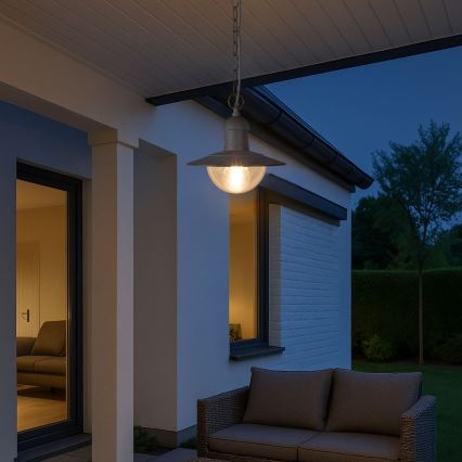 Brilagi - MOLDE Outdoor Pendant Light 1xE27/60W IP44 White/Patina