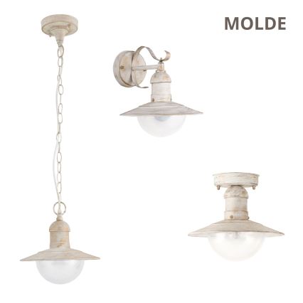 Brilagi - MOLDE Outdoor Pendant Light 1xE27/60W IP44 White/Patina