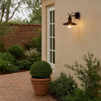 Brilagi - MOLDE Outdoor Wall Light 1xE27/60W/230V IP44 Black