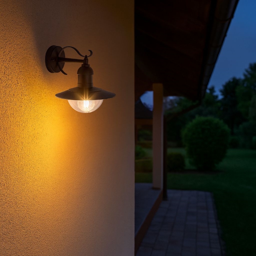 Brilagi - MOLDE Outdoor Wall Light 1xE27/60W/230V IP44 Black
