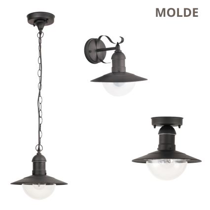 Brilagi - MOLDE Outdoor Wall Light 1xE27/60W/230V IP44 Black