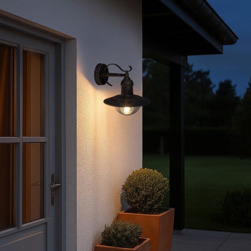 Brilagi - MOLDE Outdoor Wall Light 1xE27/60W/230V IP44 Bronze/Patina
