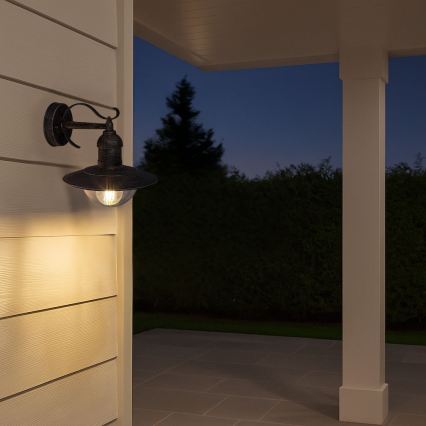 Brilagi - MOLDE Outdoor Wall Light 1xE27/60W/230V IP44 Bronze/Patina