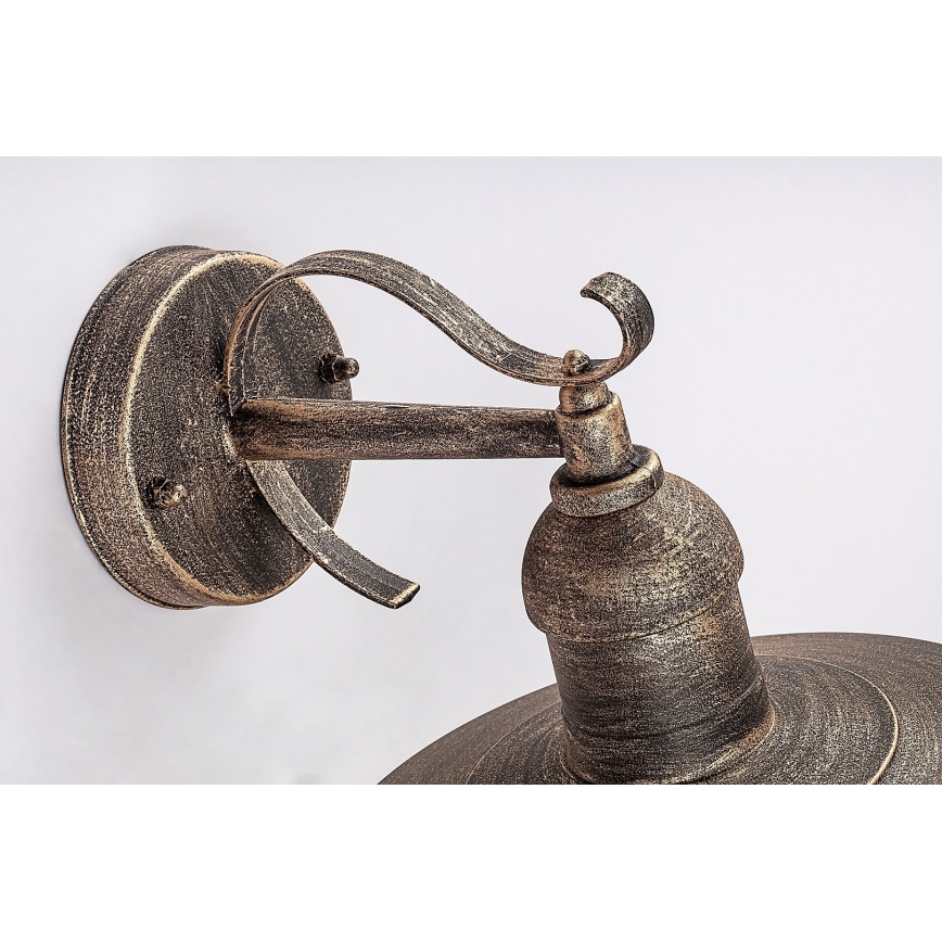 Brilagi - MOLDE Outdoor Wall Light 1xE27/60W/230V IP44 Bronze/Patina
