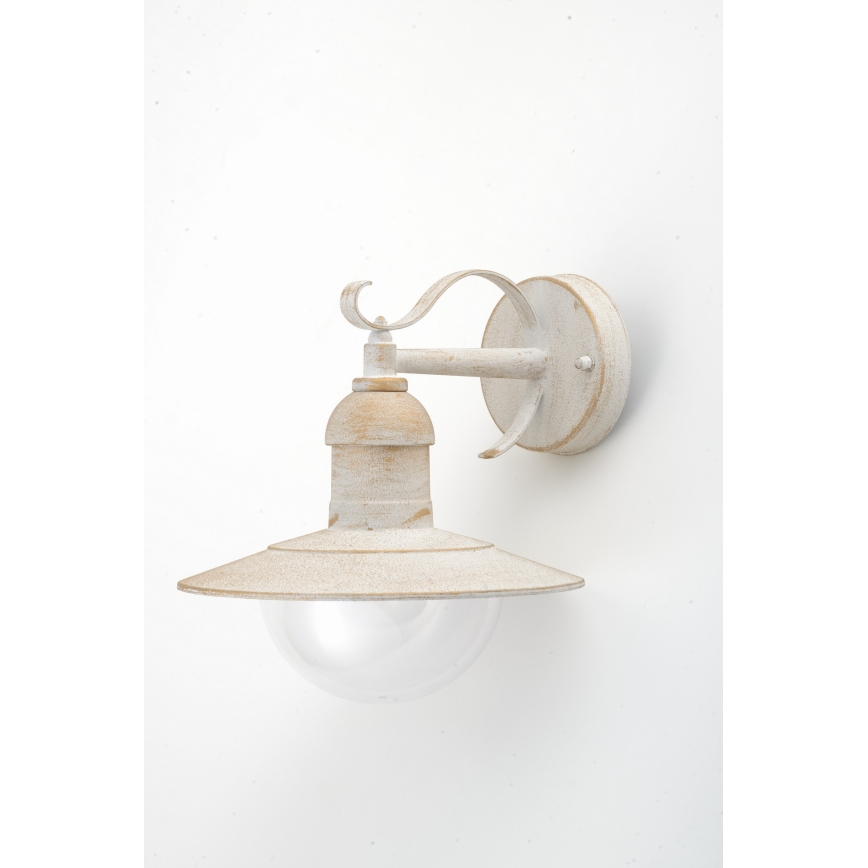 Brilagi - MOLDE Outdoor Wall Light 1xE27/60W/230V IP44 White/Patina