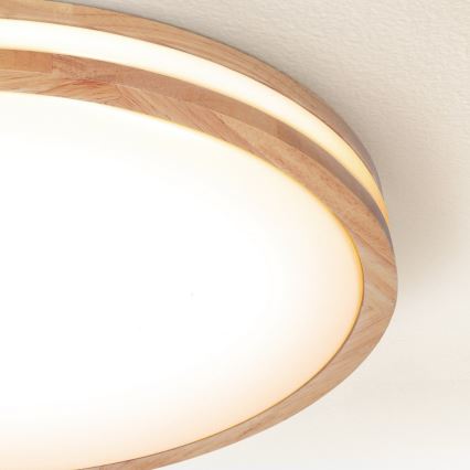 Brilagi - Dimmable LED ceiling light MOLINA LED/60W/230V 3000-6500K oak Ø 58 cm + remote control