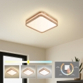 BRILAGI - MOLINA SQUARE LED Ceiling Light 32W/230V 3000/4000/6000K Oak 30x30 cm