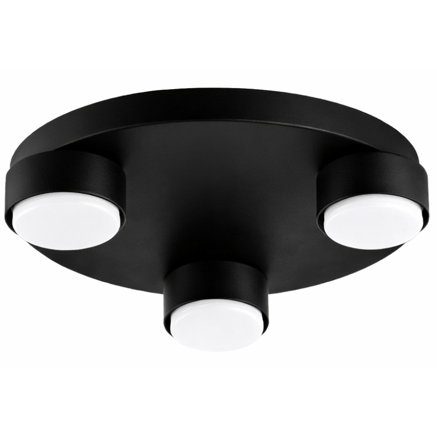 Brilagi - MONO 3x GX53/12W/230V Ceiling Light, Ø 30 cm, Black