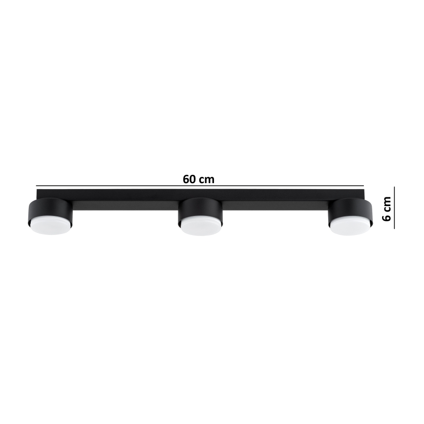 Brilagi - MONO 3x GX53/12W/230V Spotlight, Black