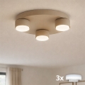 Brilagi - MONO LED ceiling light 3x GX53/13W/230V Ø 30 cm beige