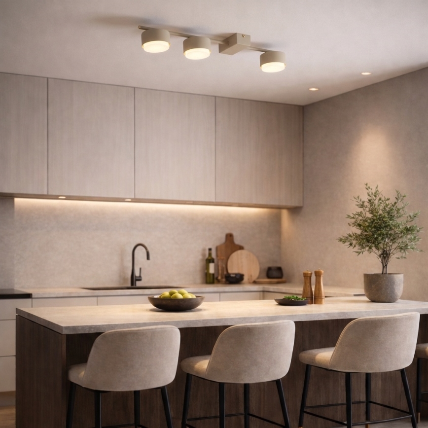 Brilagi - MONO LED Spotlight 3xGX53/12W/230V Beige