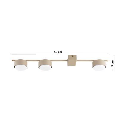 Brilagi - MONO LED Spotlight 3xGX53/12W/230V Beige