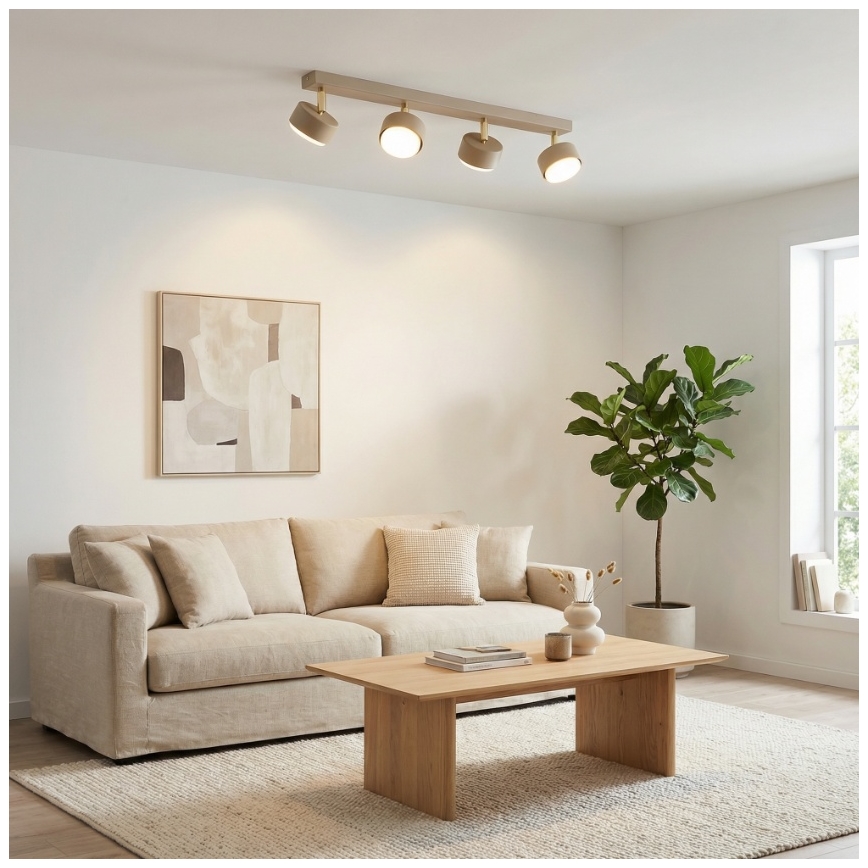 Brilagi - MONO LED Spotlight 4x GX53/12W/230V, Beige