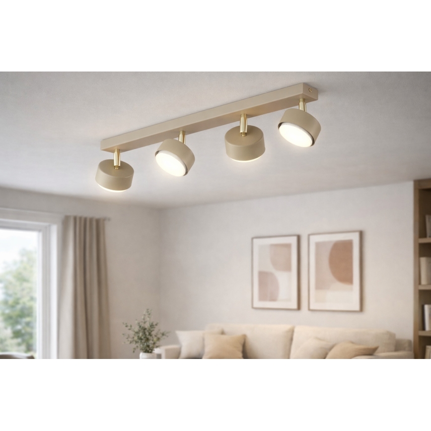 Brilagi - MONO LED Spotlight 4x GX53/12W/230V, Beige