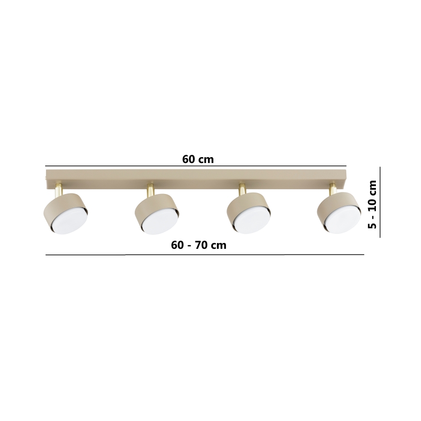 Brilagi - MONO LED Spotlight 4x GX53/12W/230V, Beige