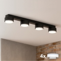 Brilagi - MONO LED Spotlight 4xGX53/12W/230V Black