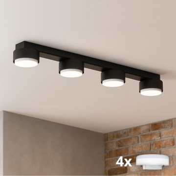 Brilagi - MONO LED Spotlight 4xGX53/12W/230V Black