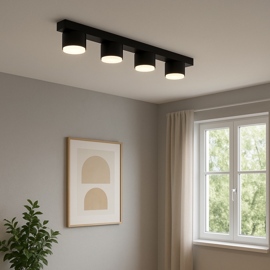 Brilagi - MONO LED Spotlight 4xGX53/12W/230V Black
