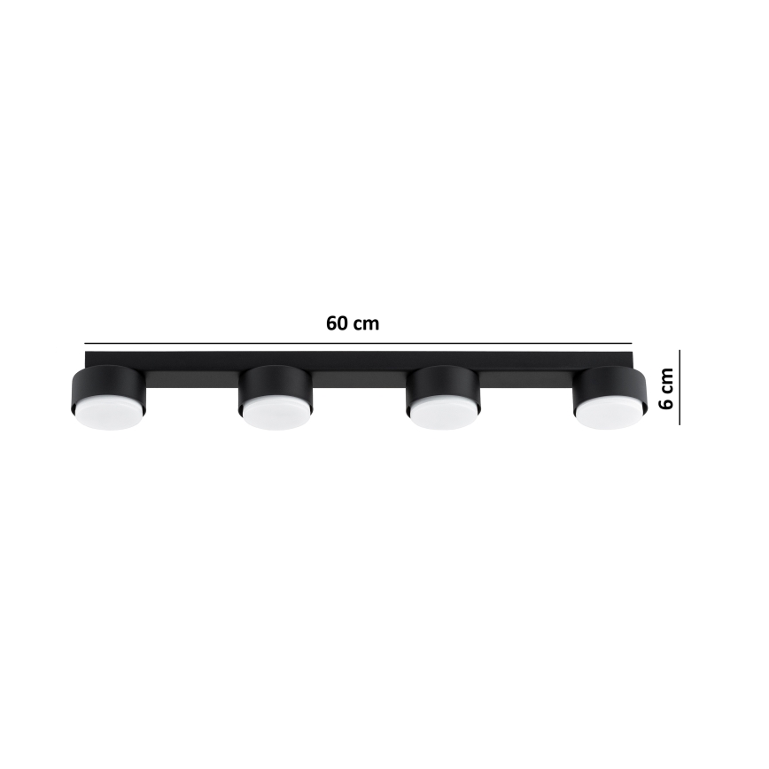 Brilagi - MONO LED Spotlight 4xGX53/12W/230V Black