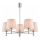 Brilagi - MONTE 5-Light Rod Chandelier 5x E27/15W/230V Beige/Glossy Chrome