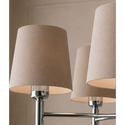 BRILAGI - MONTE 5-Light Rod Chandelier 5x E27/60W/230V Beige/Glossy Chrome