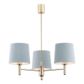 Brilagi - MONTE Rod Chandelier 3xE27/15W/230V Blue/Gold