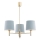 Brilagi - MONTE Rod Chandelier 3xE27/15W/230V Blue/Gold
