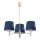 Brilagi - MONTE Rod Chandelier 3xE27/15W/230V Blue/Gold