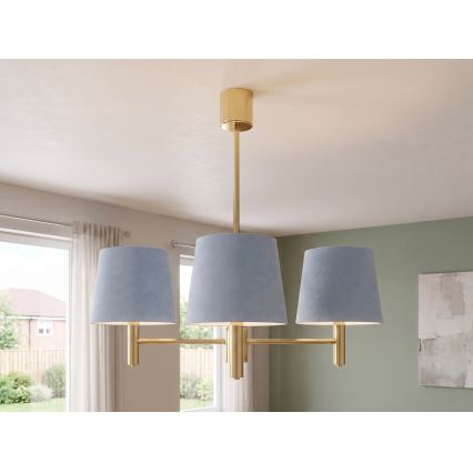BRILAGI - MONTE Rod Chandelier 3xE27/60W/230V Blue/Gold