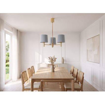 BRILAGI - MONTE Rod Chandelier 3xE27/60W/230V Blue/Gold