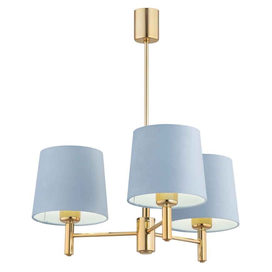 BRILAGI - MONTE Rod Chandelier 3xE27/60W/230V Blue/Gold