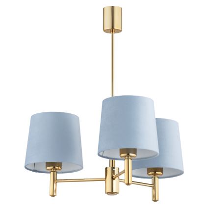 BRILAGI - MONTE Rod Chandelier 3xE27/60W/230V Blue/Gold