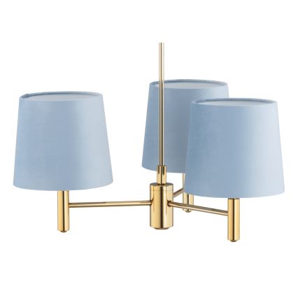 BRILAGI - MONTE Rod Chandelier 3xE27/60W/230V Blue/Gold