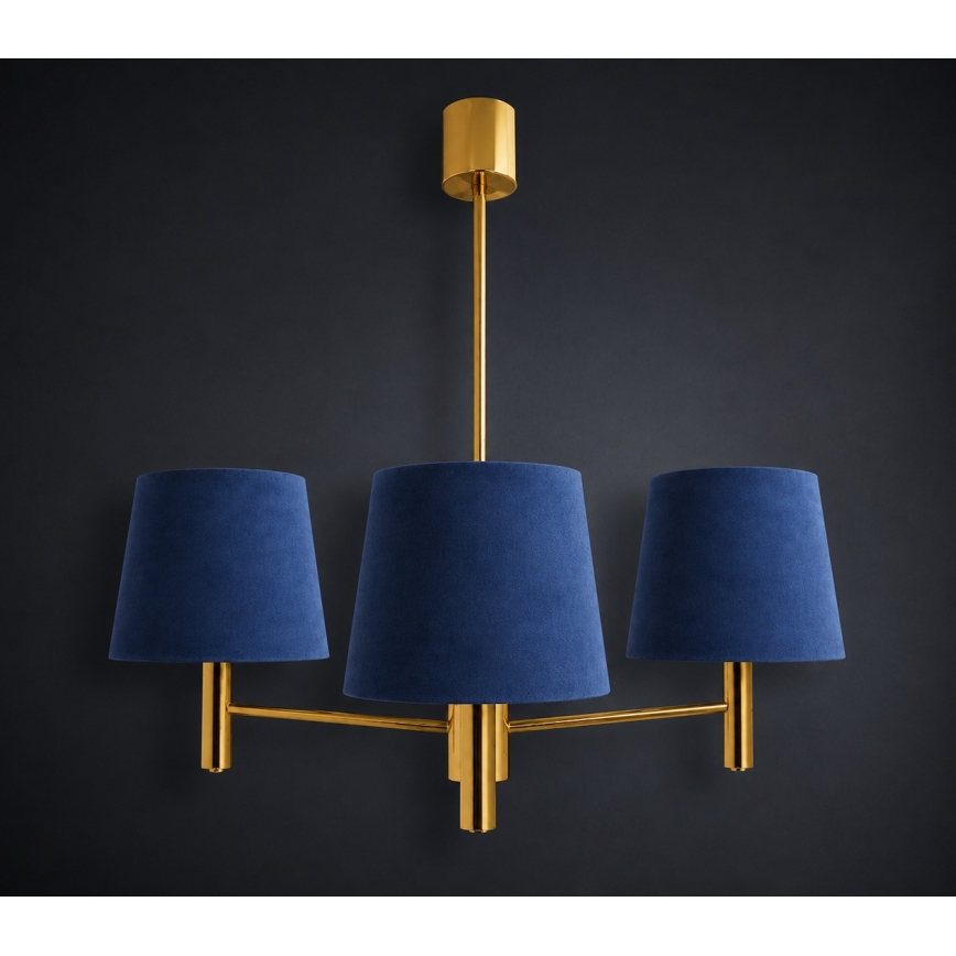 BRILAGI - MONTE Rod Chandelier 3xE27/60W/230V Blue/Gold