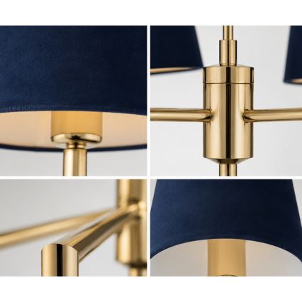 BRILAGI - MONTE Rod Chandelier 3xE27/60W/230V Blue/Gold