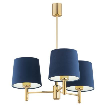 BRILAGI - MONTE Rod Chandelier 3xE27/60W/230V Blue/Gold