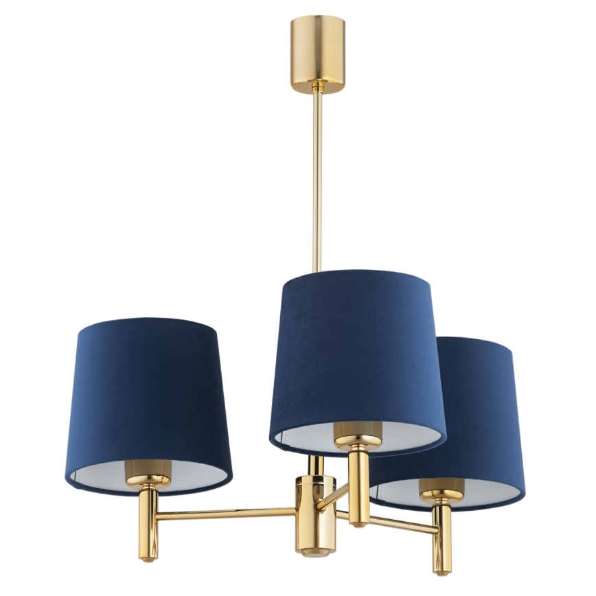 BRILAGI - MONTE Rod Chandelier 3xE27/60W/230V Blue/Gold