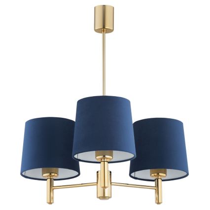 BRILAGI - MONTE Rod Chandelier 3xE27/60W/230V Blue/Gold