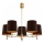 Brilagi - MONTE Rod Chandelier 5xE27/15W/230V Brown/Gold