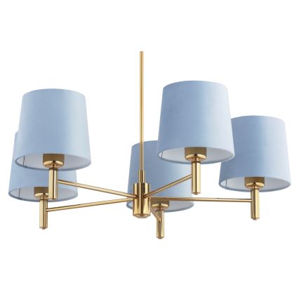 BRILAGI - MONTE Rod Chandelier 5xE27/60W/230V Blue/Gold