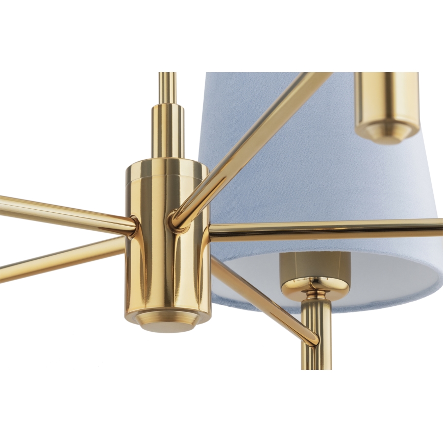 BRILAGI - MONTE Rod Chandelier 5xE27/60W/230V Blue/Gold